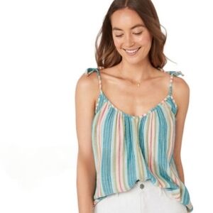 2/$5 XS Old Navy Cotton Tie-Shoulder Swing Cami